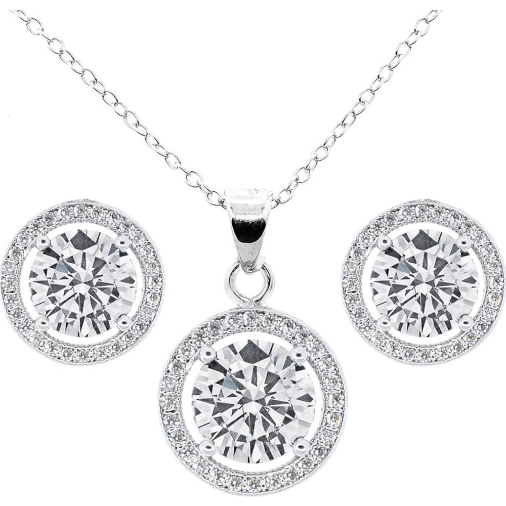 Cate & Chloe Ariel 18k White Gold Jewelry Set